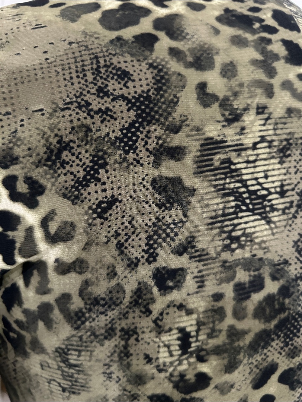 Anne Klein Olive Animal-Print Wrap Sheath Dress - Picture 3 of 3